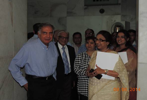Ratan Tata visits World Trade Centre, Mumbai