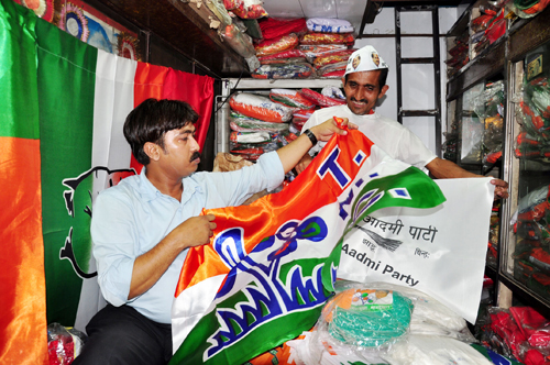 Polls 'merchandise' floods Kolkata markets 