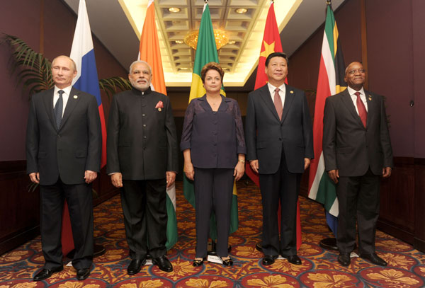 Modi with the other BRICS leaders ahead of G-20 Summit, in Brisbane