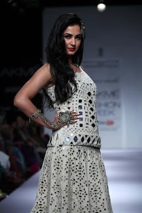 Sonal Singh Chauhan walks ramp at LFW