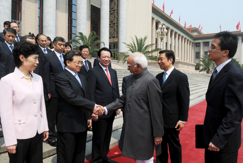 Hamid Ansari inspecting the Guard of Honour