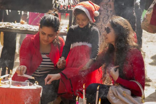 Christmas celebration at St. Paul's Cathedral in Kolkata