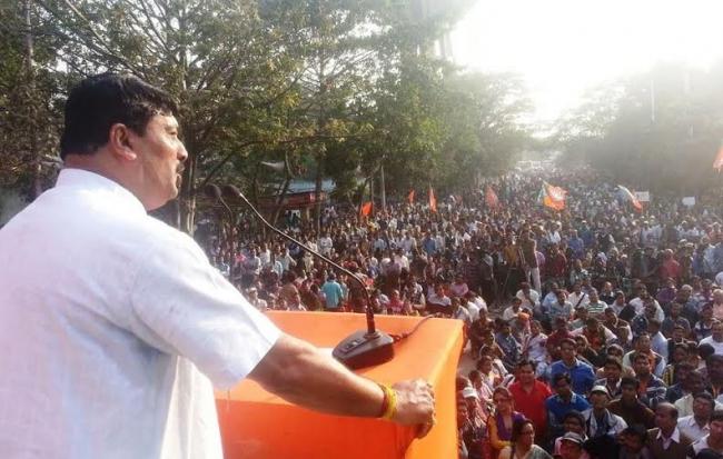 Nitin Gadkari participates in anti-corruption rally in Kolkata