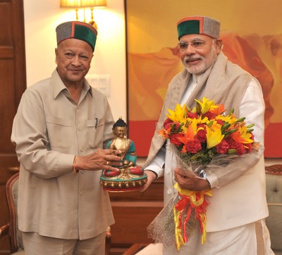 HP, MP CMs meet PM Modi 