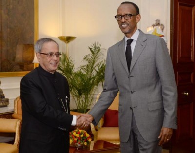President of Rwanda calls on President Mukherjee