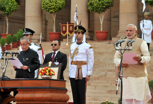 Narendra Modi takes oath as India's PM