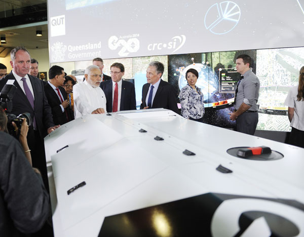 Modi arrives at Brisbane