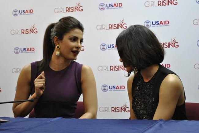 Priyanka, Freida support and promote Girl Rising
