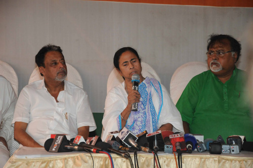 Mamata addresses media 