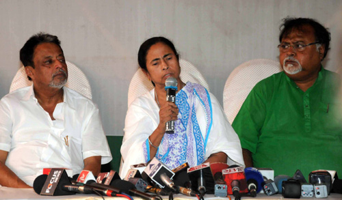 Mamata addresses media 