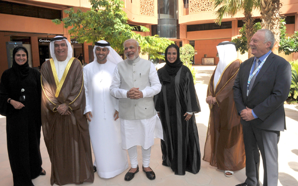 Narendra Modi takes a tour of Masdar City