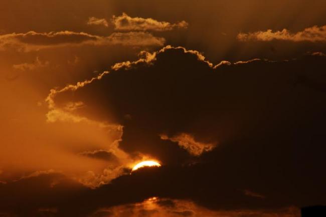 Clouds and raindrops through the 'lens' marking photography day