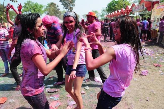 Kolkata's PC Chandra Gardens celebrates Holi