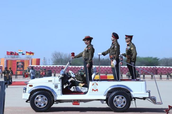 COAS presents 'Standards' to 44 Armoured  Regiment