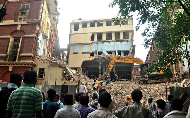 Non heritage blocks of Writers' Buildings demolished 