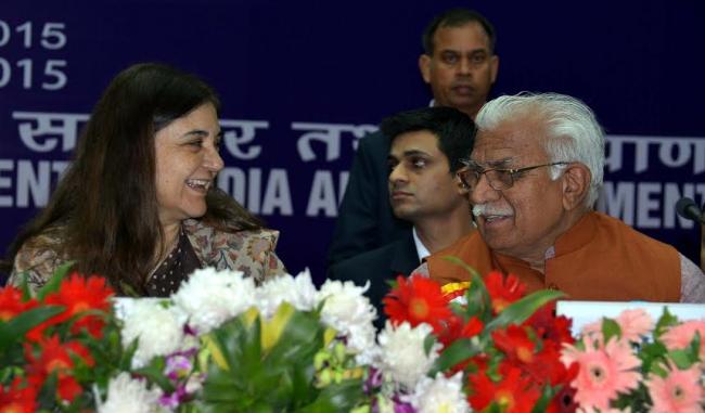 Maneka Gandhi bats for 'Beti Bachao Beti Padhao' scheme at Panipat 