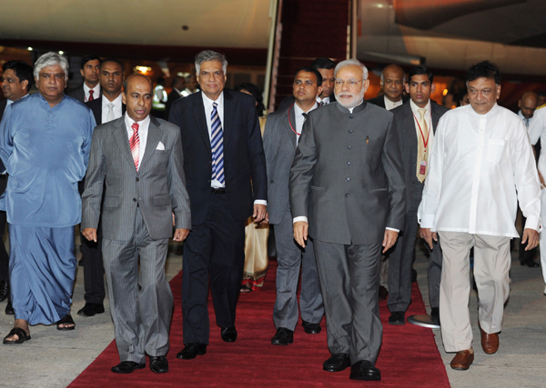 Modi arrives at Bandaranaike International Airport