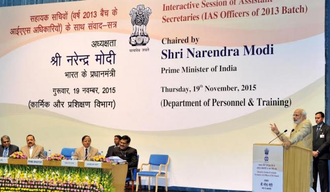  Narendra Modi being received by the Minister of State for Development of North Eastern Region