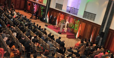 Narendra Modi addressing at the Community Reception, at Berlin, in Germany 