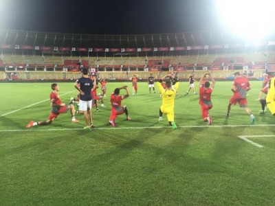 Atletico de Kolkata practice in Jawaharlal Nehru Stadium 