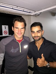 India cricket sensation Virat Kohli meets Tennis icon  Roger Federer