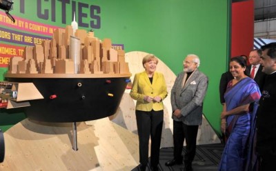 German Chancellor, PM Modi visit Rajasthan Stall at Hannover Messe