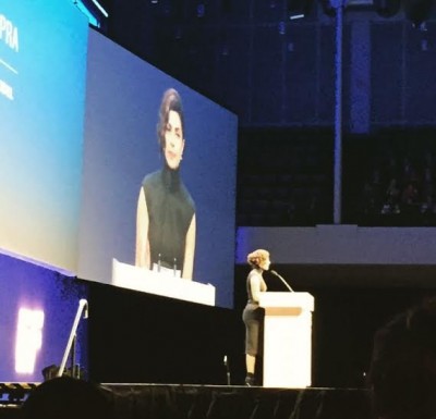Priyanka Chopra gives a speech in EF 50th Anniversary in Boston