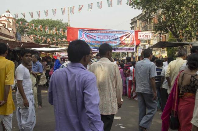 Bengali New Year celebrations at Kalighat Temple in Kolkata