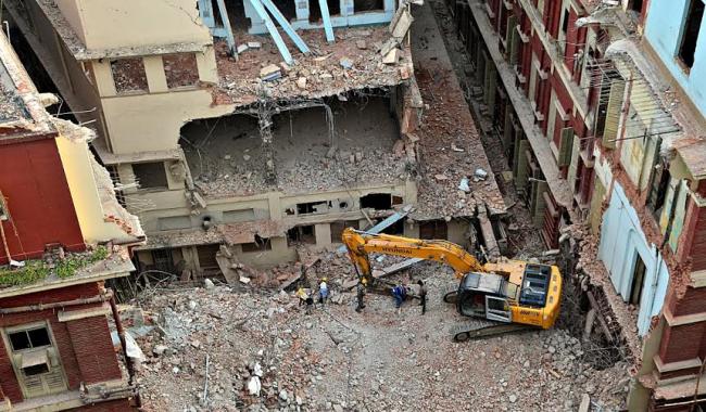 Non heritage blocks of Writers' Buildings demolished 