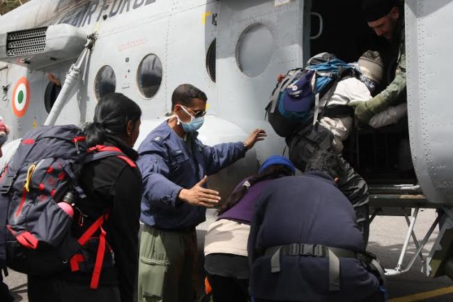 IAF continues relief ops in quake-hit Nepal