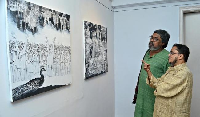 Gallery Sanskriti hosts exhibition of Ashoke Mullick, Nantu Behari Das' works