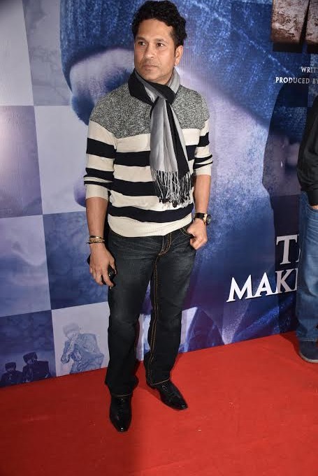 Sachin Tendulkar attends Wazir's special screening