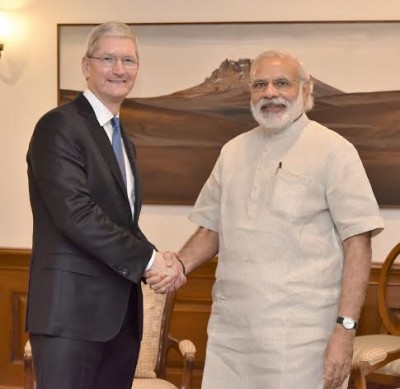 The Apple CEO, Mr. Tim Cook calls on the Prime Minister