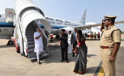  Narendra Modi arrives at Chennai