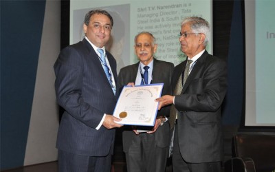 T V Narendran, MD Tata Steel conferred with 'The fellow of the Indian National Academy of Engineering'