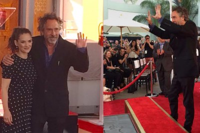 Director Tim Burton honoured at Hollywood Walk of Fame