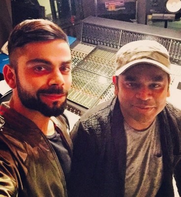 Virat Kohli spends time with A.R. Rahman