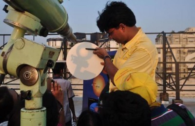  Transit of mercury over the solar disc visible in Kolkata