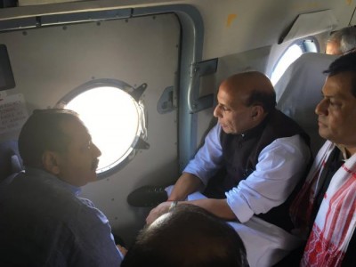 Rajnath Singh calls flood situation in Assam 'grim' 