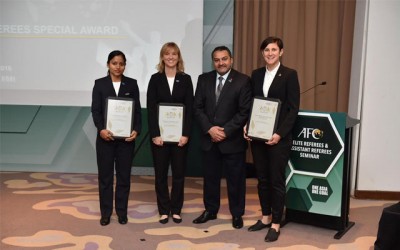 Uvena Fernandes receives AFC Referees Special Award 