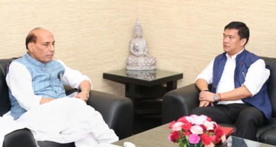 Arunachal Pradesh CM Pema Khandu meets Rajnath Singh