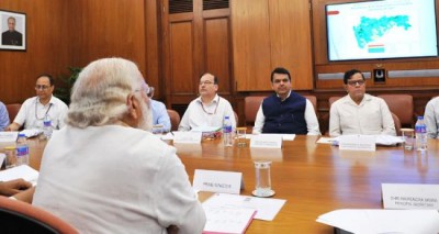 PM reviews drought and water scarcity situation at high level meeting with Maharashtra CM