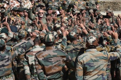 PM celebrates Diwali with jawans, people, near India-China border in Himachal Pradesh