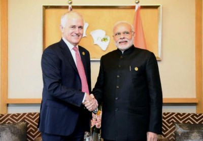 Modi meets Australian PM Malcolm Turnbull 