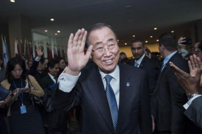 â€˜Thank you,â€™ says Ban, bidding farewell to staff and delegations at UN Headquarters   