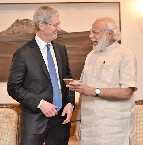 The Apple CEO, Mr. Tim Cook calls on the Prime Minister