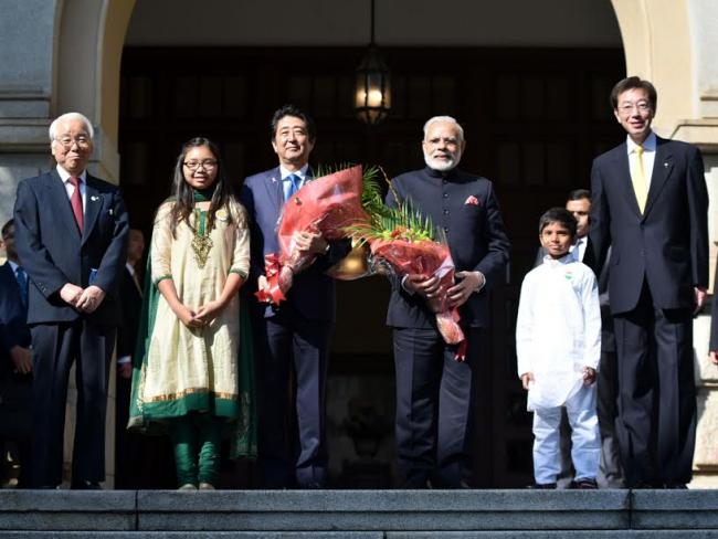 Narendra Modi and the Prime Minister of Japan