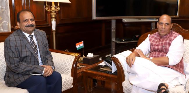 Union Home Minister Rajnath Singh in New Delhi