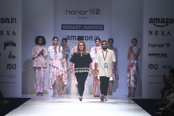 Amazon India Fashion Week: Hemant & Nandita displays their collection on floor