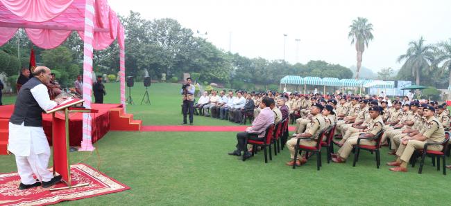 Rajnath Singh addresses IPS Officer Trainees of 2016 batch in New Delhi 